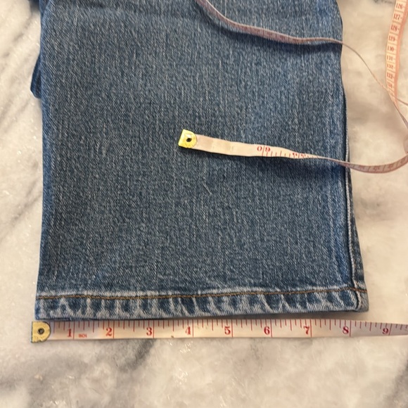 SEZANE L'ICONIQUE DROIT TROUSERS Blue Straight Leg Timeless Style 34” waistUS 12 - Picture 14 of 16